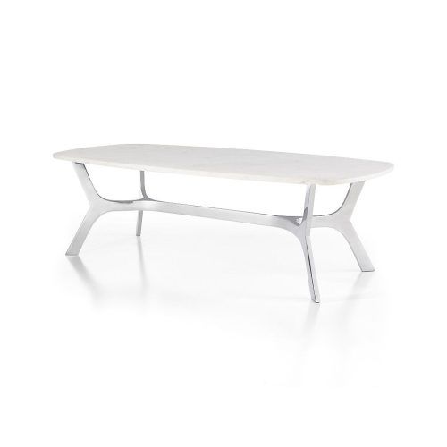 Elke Marble Console Tables With Polished Aluminum Base (Photo 2 of 20)