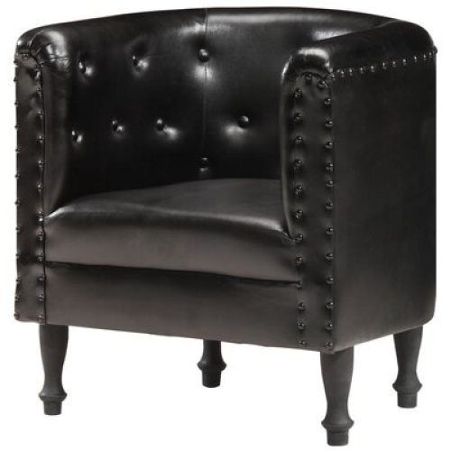 Ansar Faux Leather Barrel Chairs (Photo 18 of 20)