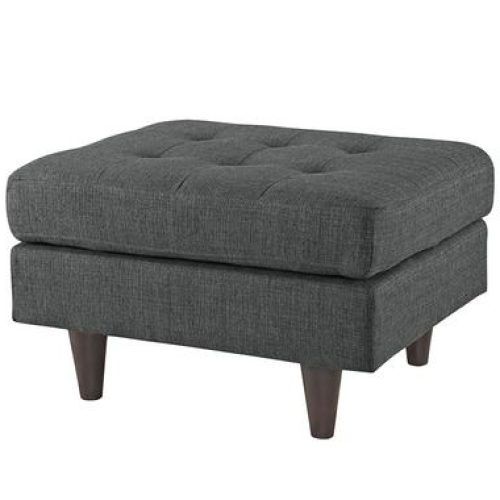 Gray Fabric Oval Ottomans (Photo 1 of 20)