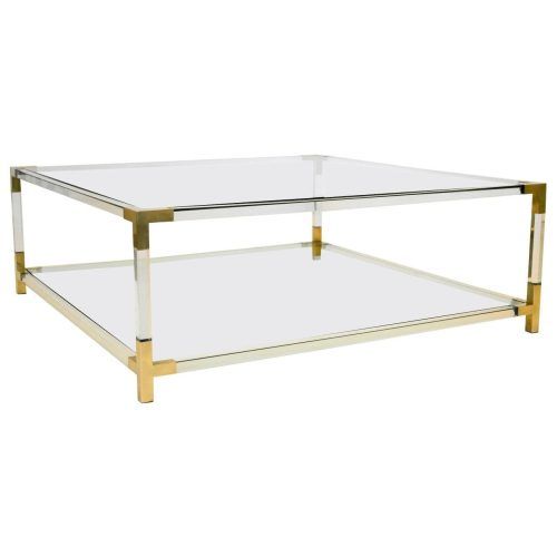 Acrylic Glass And Brass Coffee Tables (Photo 14 of 20)