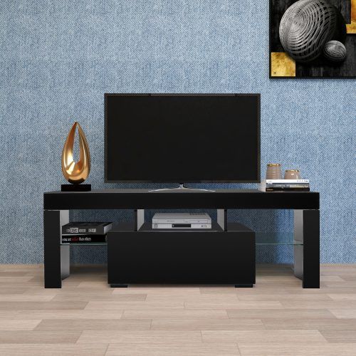 Tv Stands Fwith Tv Mount Silver/Black (Photo 5 of 20)