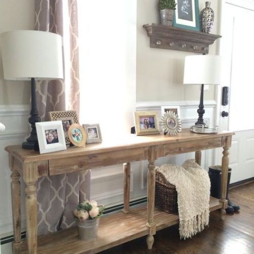 Natural Wood Console Tables (Photo 19 of 20)