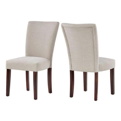 Aime Upholstered Parsons Chairs In Beige (Photo 2 of 20)