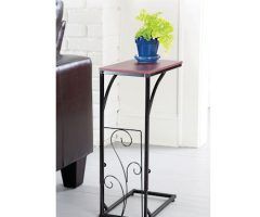 20 Inspirations Brown Wood and Steel Plate Console Tables