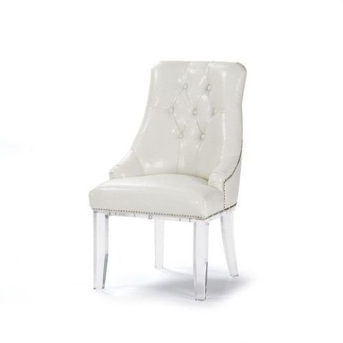 White And Clear Acrylic Tufted Vanity Stools (Photo 17 of 20)