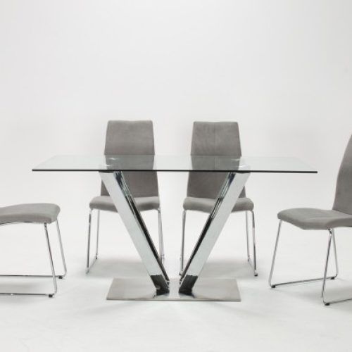 Glass And Stainless Steel Dining Tables (Photo 17 of 20)