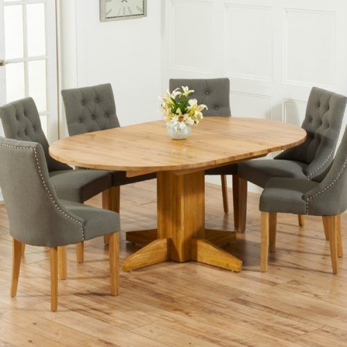 Round Oak Extendable Dining Tables And Chairs (Photo 6 of 20)