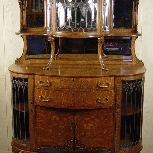 Wooden Curio Buffets With Two Glass Doors (Photo 9 of 20)