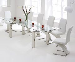 20 Ideas of Extending Glass Dining Tables and 8 Chairs