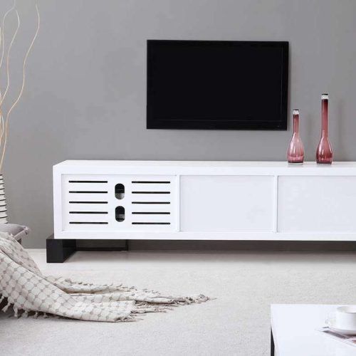 Modern White Lacquer Tv Stands (Photo 12 of 15)