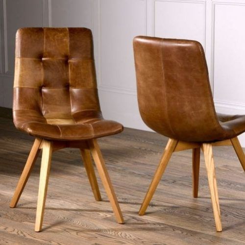 Brown Leather Dining Chairs (Photo 14 of 20)
