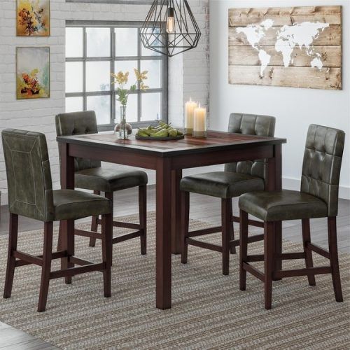 Bettencourt 3 Piece Counter Height Solid Wood Dining Sets (Photo 5 of 20)