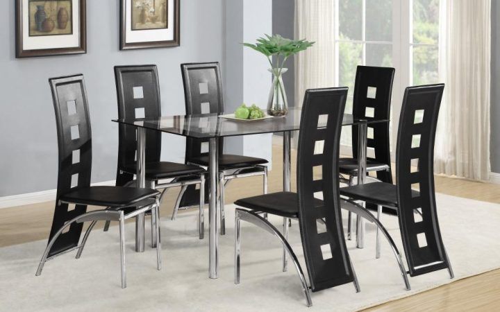 20 Ideas of Black Glass Dining Tables 6 Chairs
