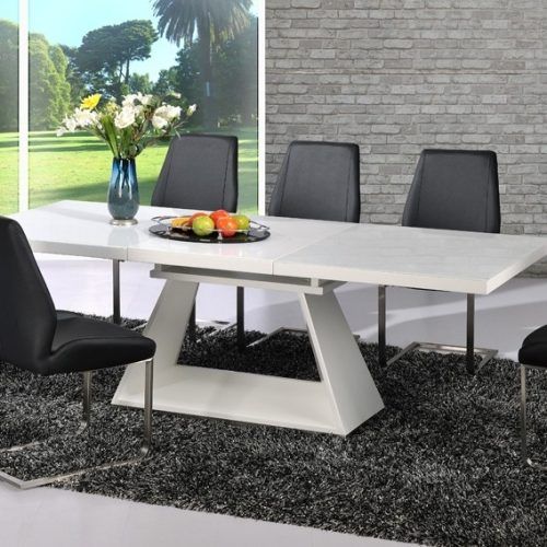 Black Glass Extending Dining Tables 6 Chairs (Photo 12 of 20)