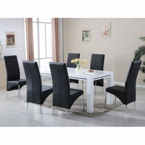 Black Gloss Dining Tables And Chairs (Photo 18 of 20)