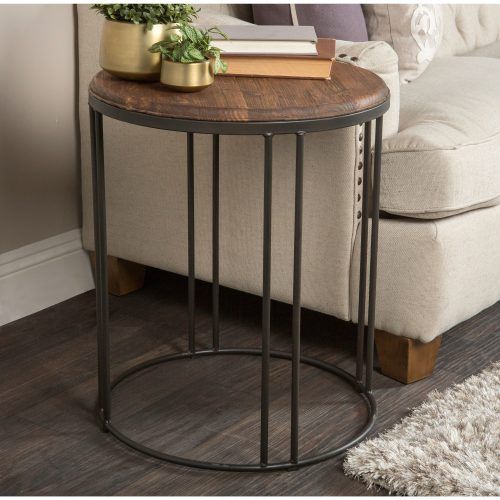 Burnham Reclaimed Wood And Iron Round Coffee Tables (Photo 8 of 20)