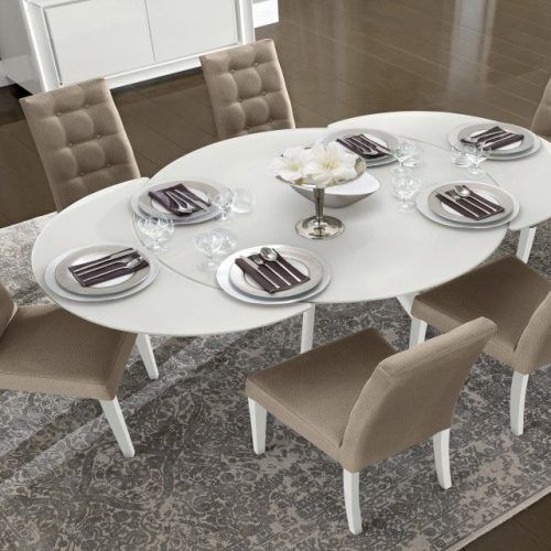 White Round Extending Dining Tables (Photo 10 of 20)