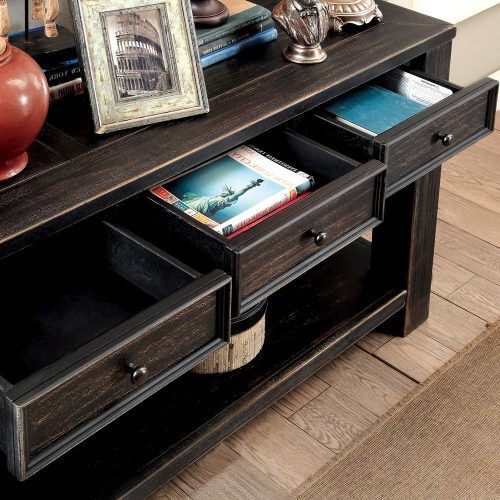 Cosbin Rustic Bold Antique Black Coffee Tables (Photo 9 of 20)