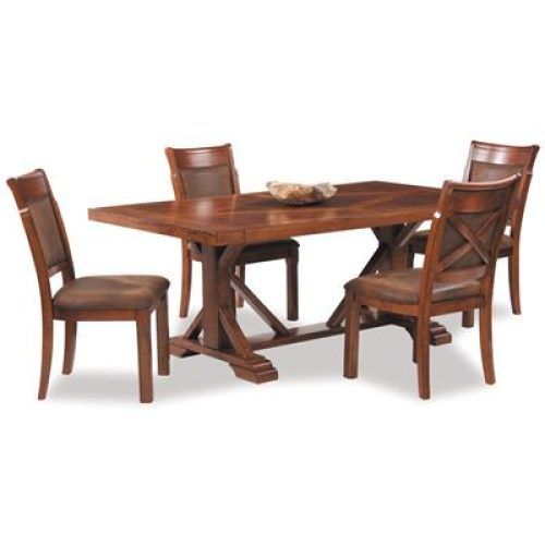 Craftsman 5 Piece Round Dining Sets With Uph Side Chairs (Photo 16 of 20)