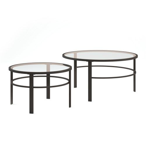 Furniture Of America Crescent Dark Cherry Glass Top Oval Coffee Tables (Photo 19 of 20)