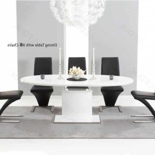 Oval White High Gloss Dining Tables (Photo 19 of 20)