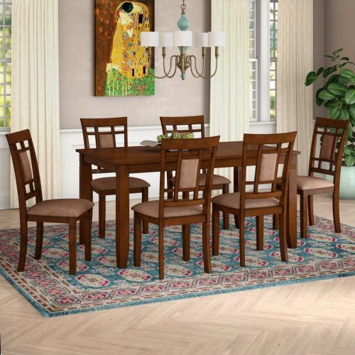 Norwood 6 Piece Rectangular Extension Dining Sets With Upholstered Side Chairs (Photo 12 of 20)