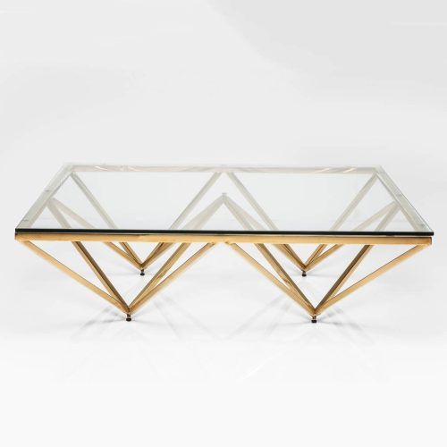 Rectangular Brass Finish And Glass Coffee Tables (Photo 12 of 20)