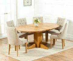 20 Ideas of Round Extending Oak Dining Tables and Chairs