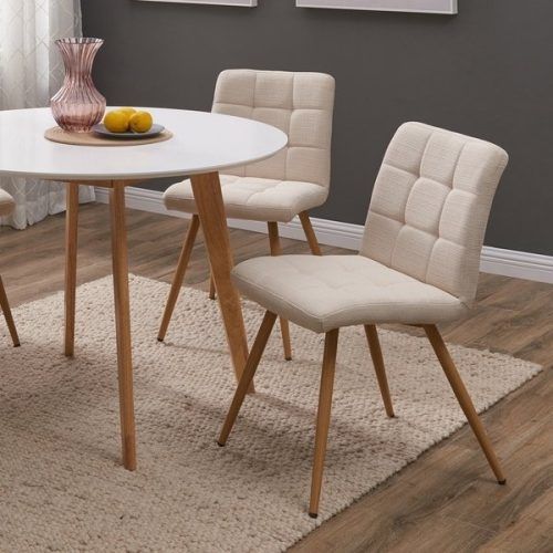 Armless Oatmeal Dining Chairs (Photo 9 of 20)