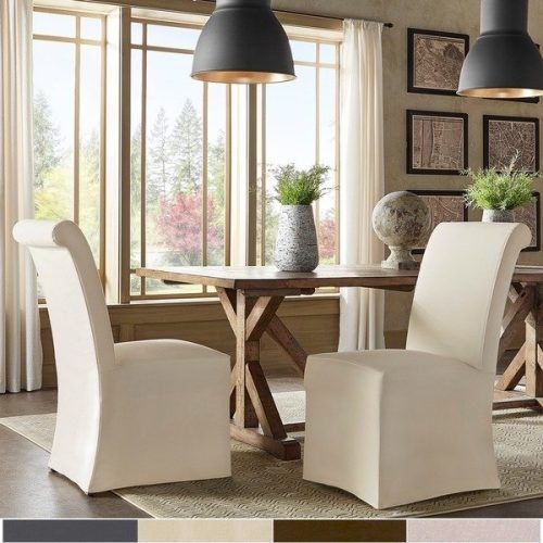 Garten Marble Skirted Side Chairs Set Of 2 (Photo 3 of 20)