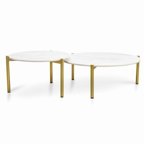 Smart Round Marble Brass Coffee Tables (Photo 1 of 20)