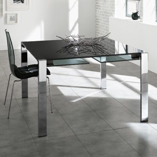 Square Black Glass Dining Tables (Photo 4 of 20)