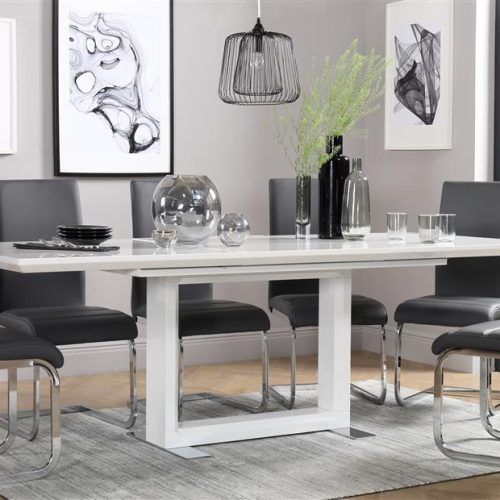 White Gloss Dining Tables And 6 Chairs (Photo 5 of 20)