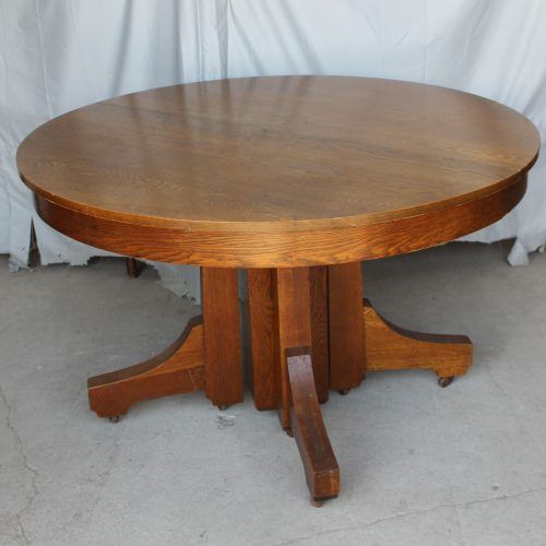 Vintage Brown Round Dining Tables (Photo 9 of 20)