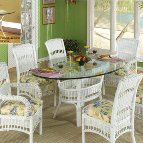 Wicker And Glass Dining Tables (Photo 10 of 20)