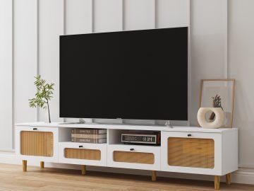 Tv Stands with 2 Doors and 2 Open Shelves