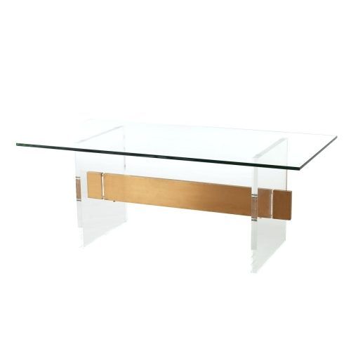 Acrylic & Brushed Brass Coffee Tables (Photo 2 of 20)