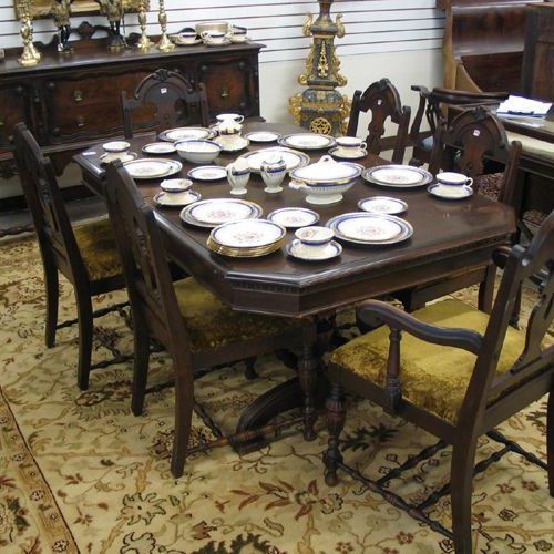 Craftsman 7 Piece Rectangular Extension Dining Sets With Arm & Uph Side Chairs (Photo 14 of 20)