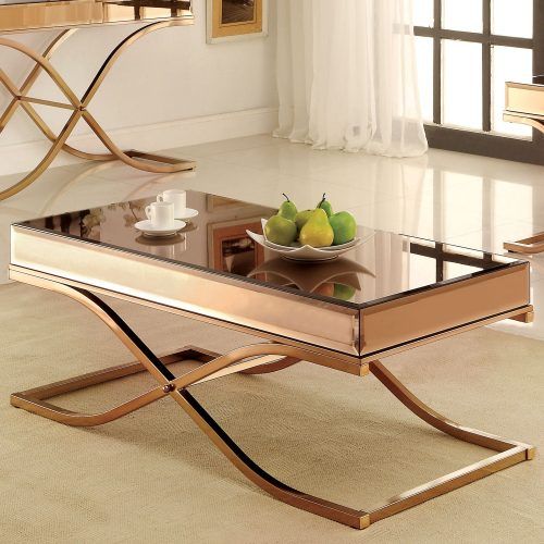 Furniture Of America Orelia Brass Luxury Copper Metal Coffee Tables (Photo 1 of 20)