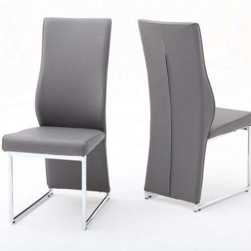 Grey Leather Dining Chairs (Photo 11 of 20)
