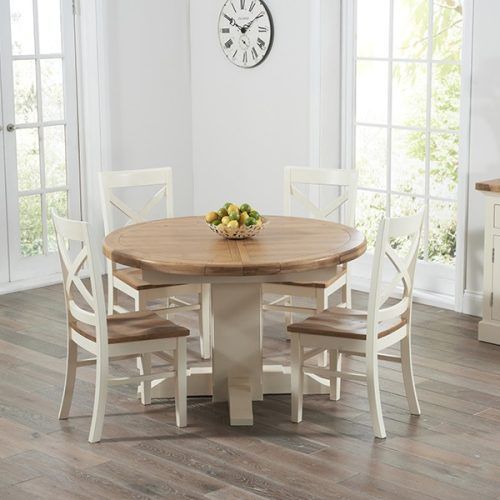 Round Oak Extendable Dining Tables And Chairs (Photo 12 of 20)