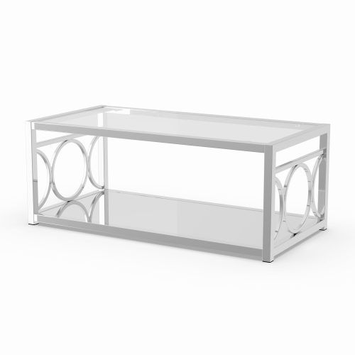 Silver Orchid Ipsen Contemporary Glass Top Coffee Tables (Photo 4 of 20)