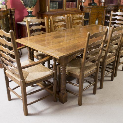 Solid Oak Dining Tables And 8 Chairs (Photo 2 of 20)