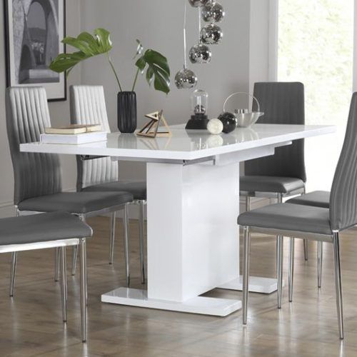 White Extending Dining Tables And Chairs (Photo 10 of 20)