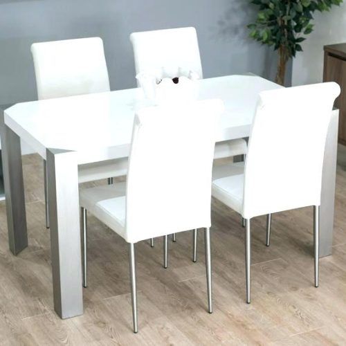 White Gloss Dining Chairs (Photo 6 of 20)