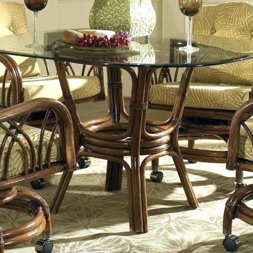 Wicker And Glass Dining Tables (Photo 2 of 20)