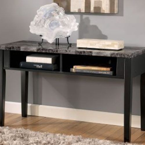 Faux Marble Console Tables (Photo 4 of 20)