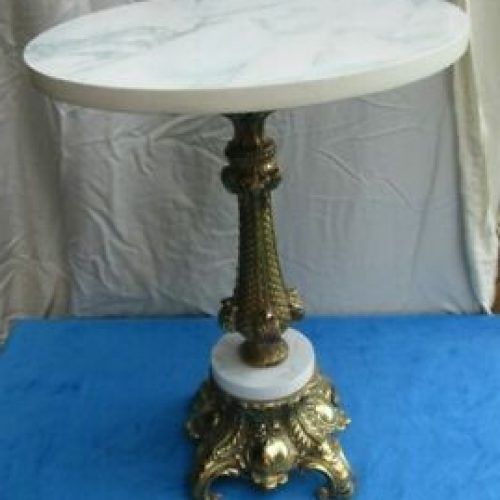 Antique Brass Round Console Tables (Photo 16 of 20)
