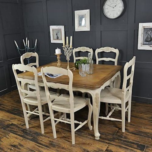 Shabby Chic Cream Dining Tables And Chairs (Photo 12 of 20)
