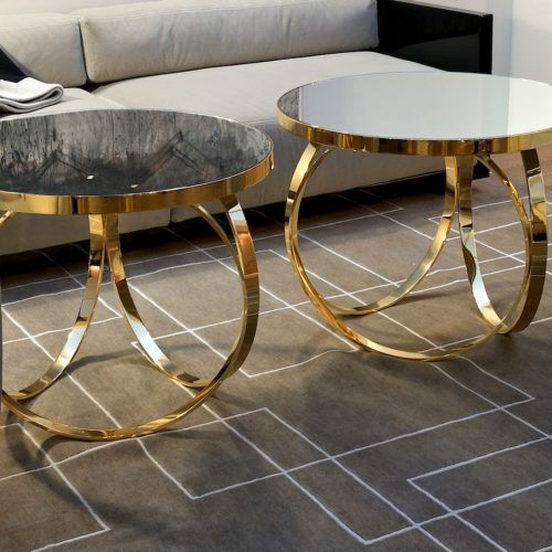 Antiqued Gold Leaf Coffee Tables (Photo 7 of 20)